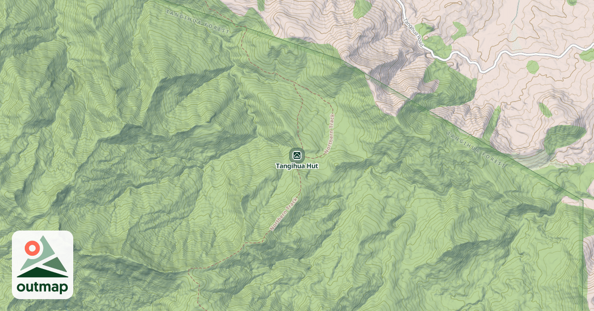 Map of Tangihua Hut