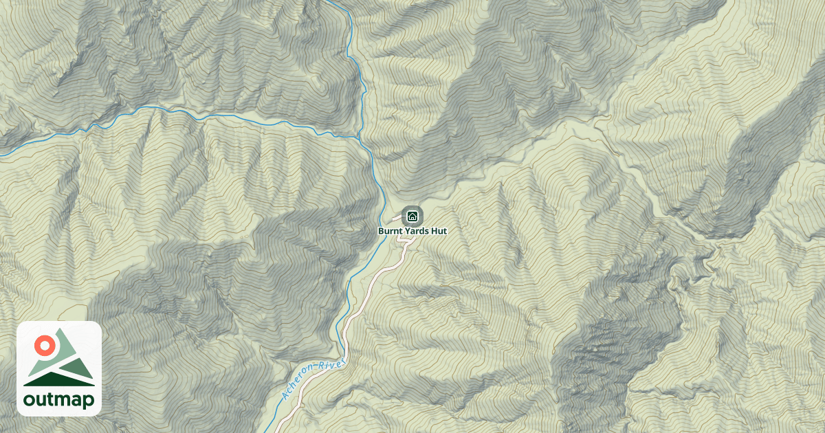 Map of Burnt Yards Hut