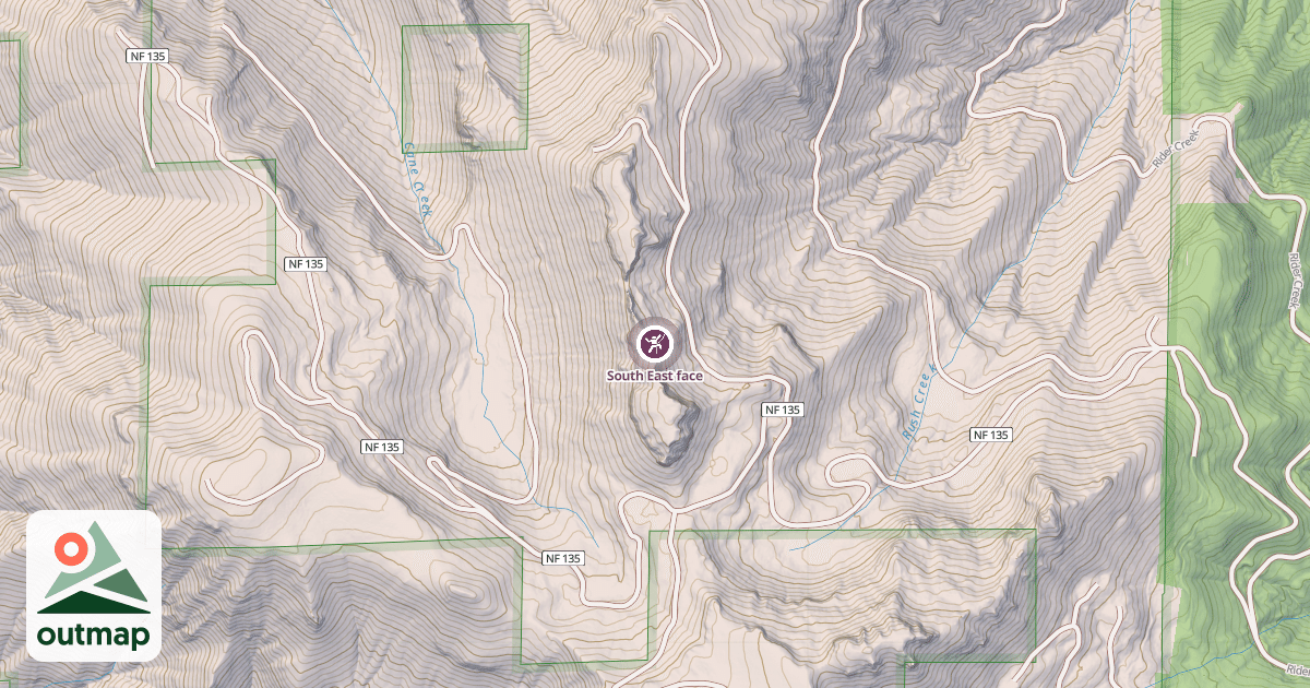 Map of South East face