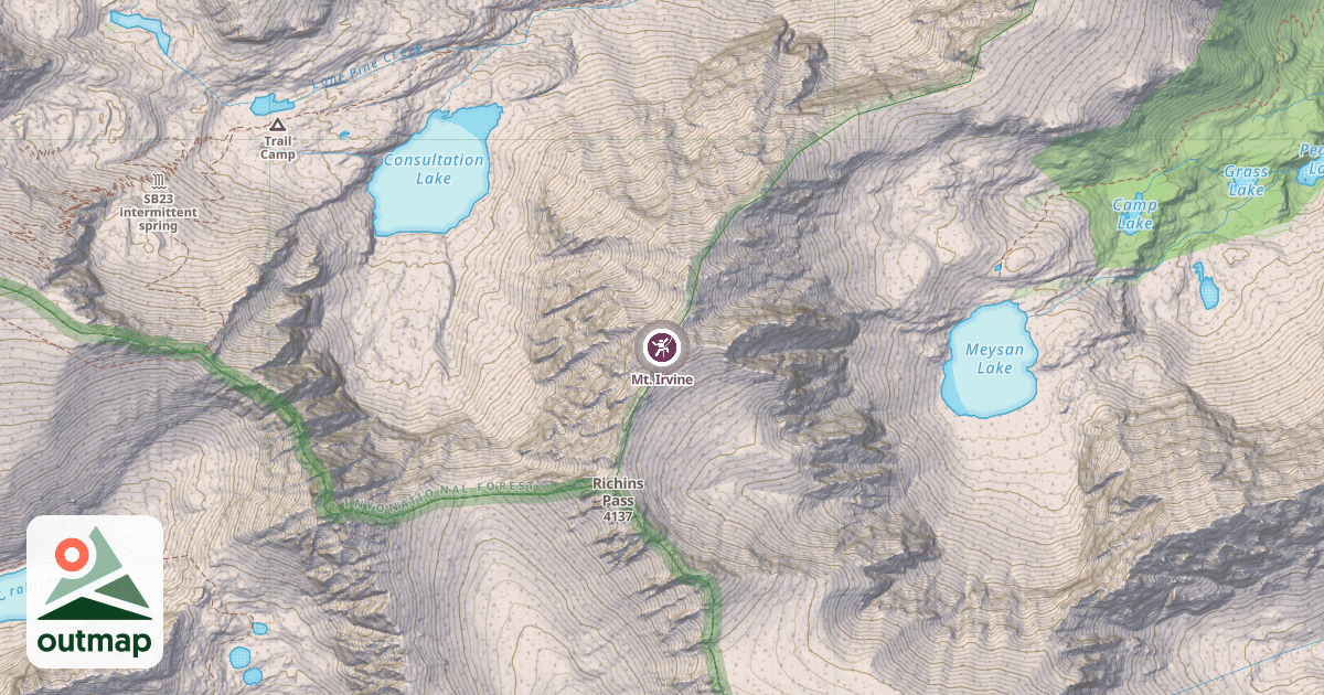 Map of Mt. Irvine
