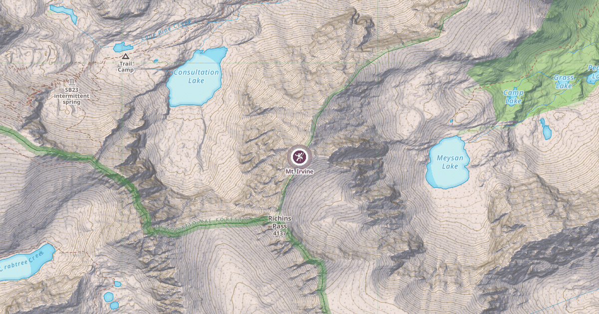 Map preview of Mt. Irvine