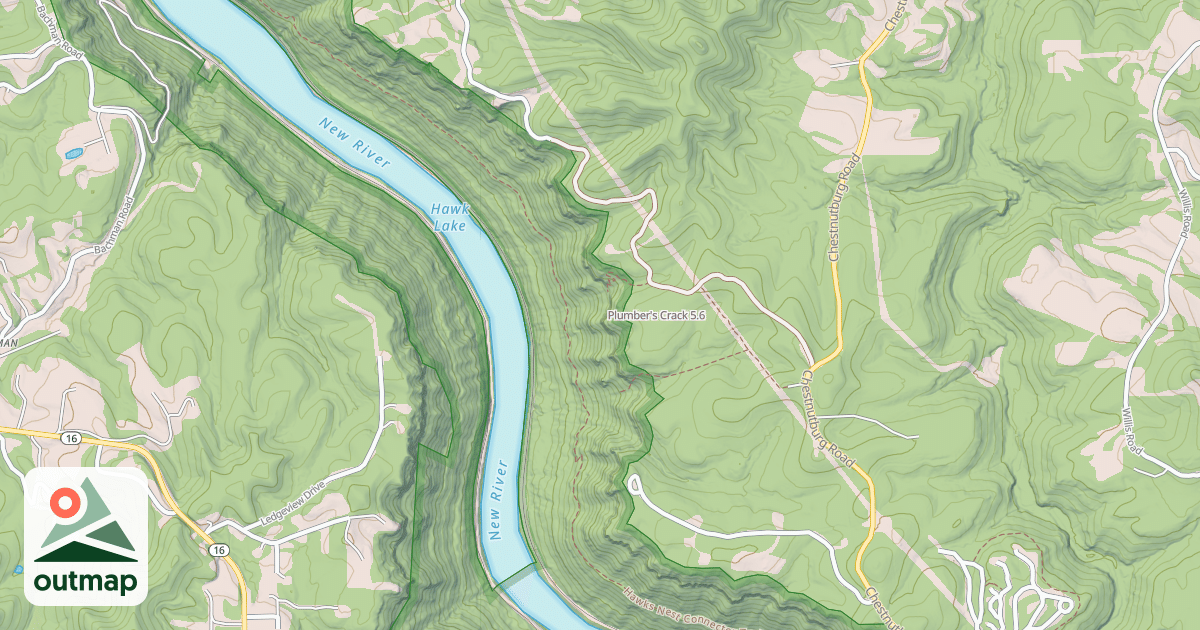 Map of Plumber's Crack