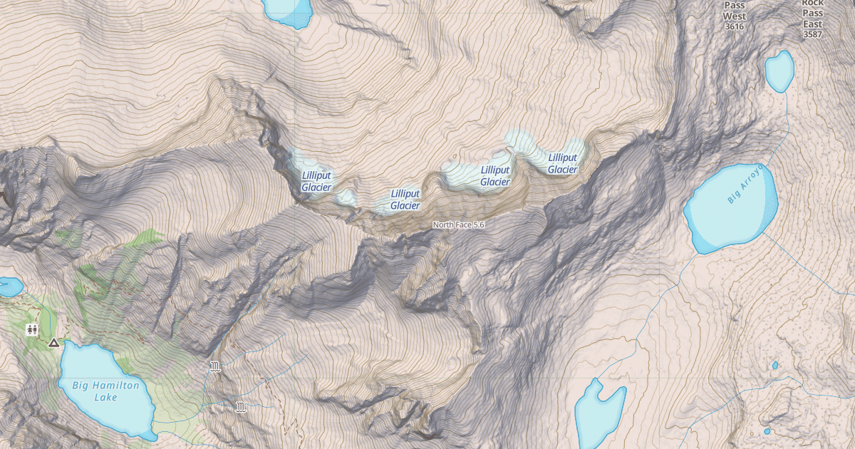 Map preview of North Face