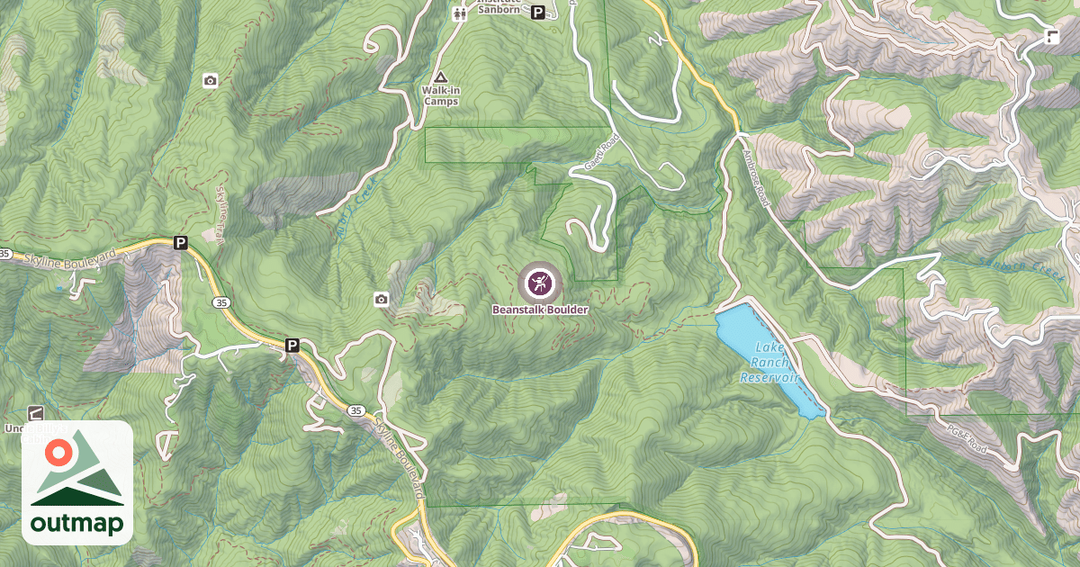 Map of Beanstalk Boulder