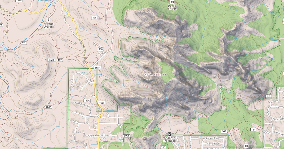 Map preview of Dry Creek Spire