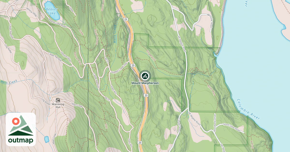 Map of Mount Macpherson