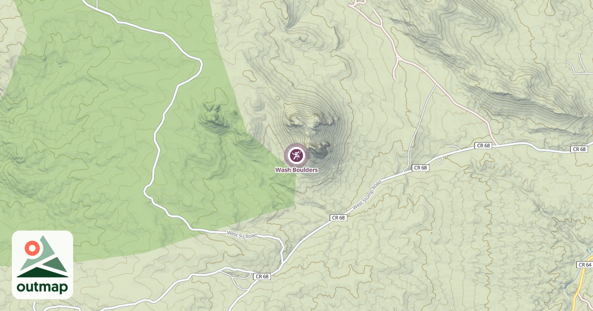 Map of Wash Boulders