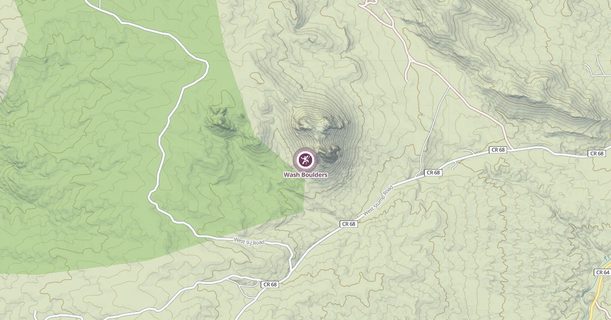Map preview of Wash Boulders