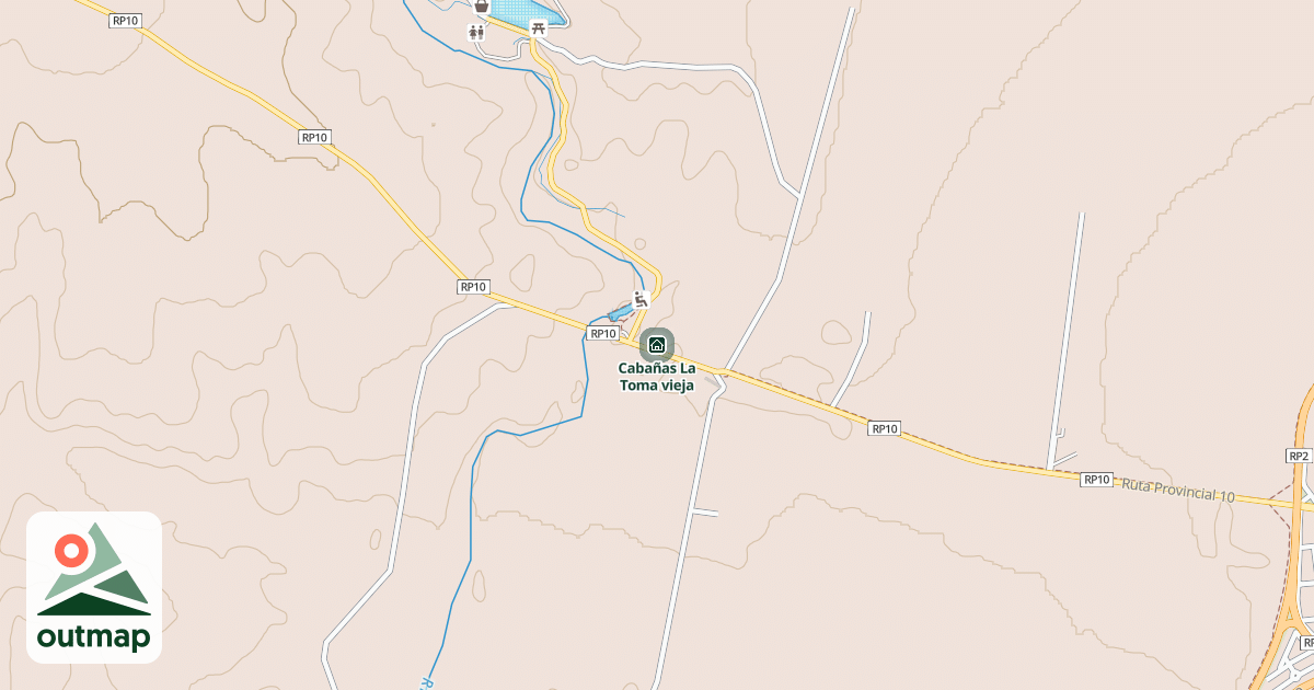 Map of Cabañas La Toma vieja in San Luis