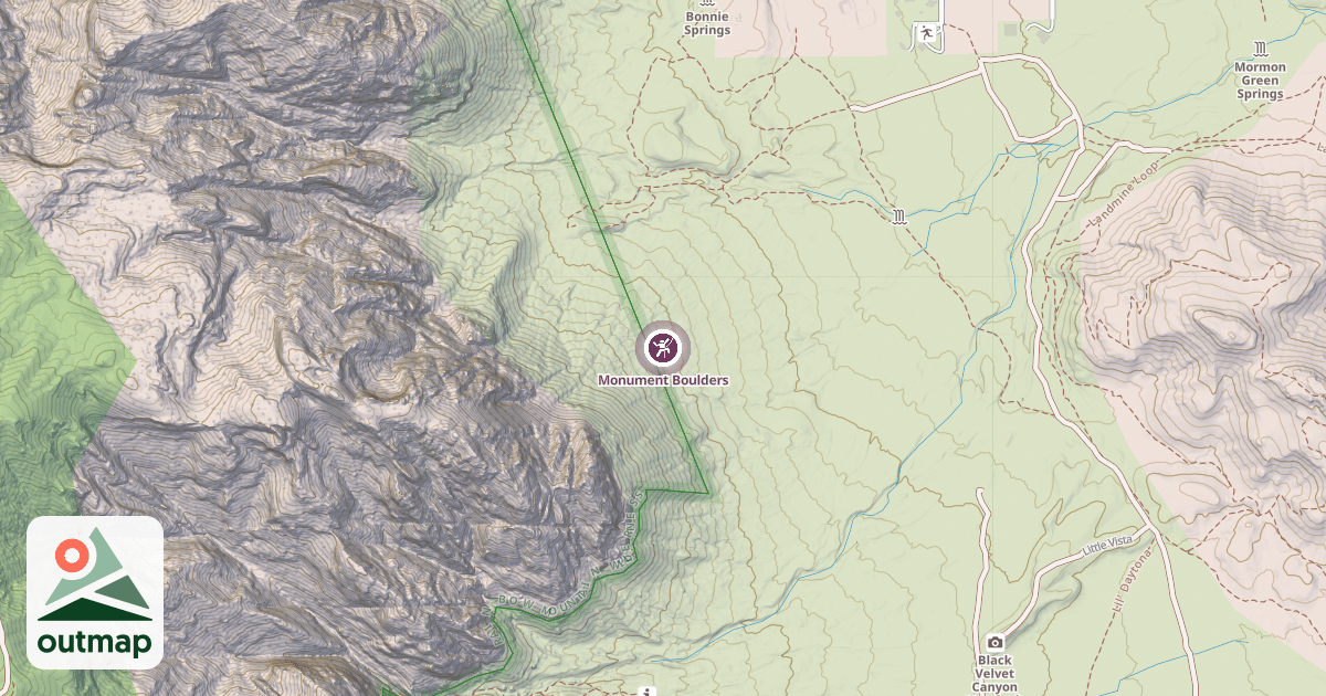 Map of Monument Boulders