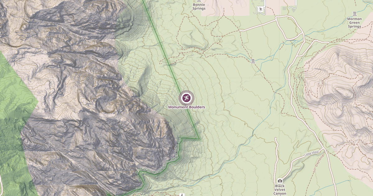 Map preview of Monument Boulders