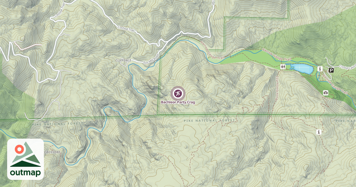 Map of Bachleor Party Crag