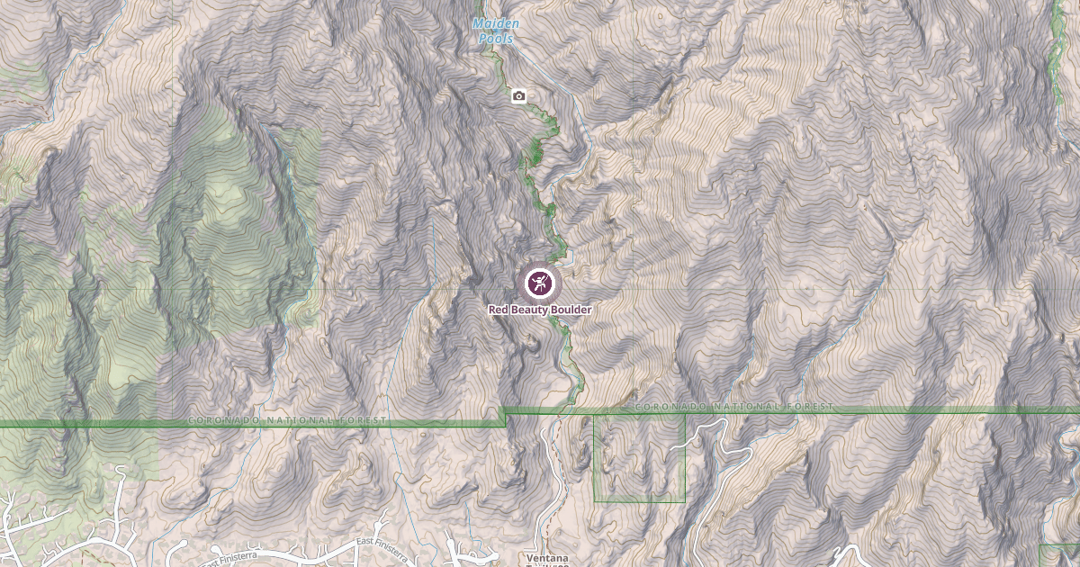 Map preview of Red Beauty Boulder