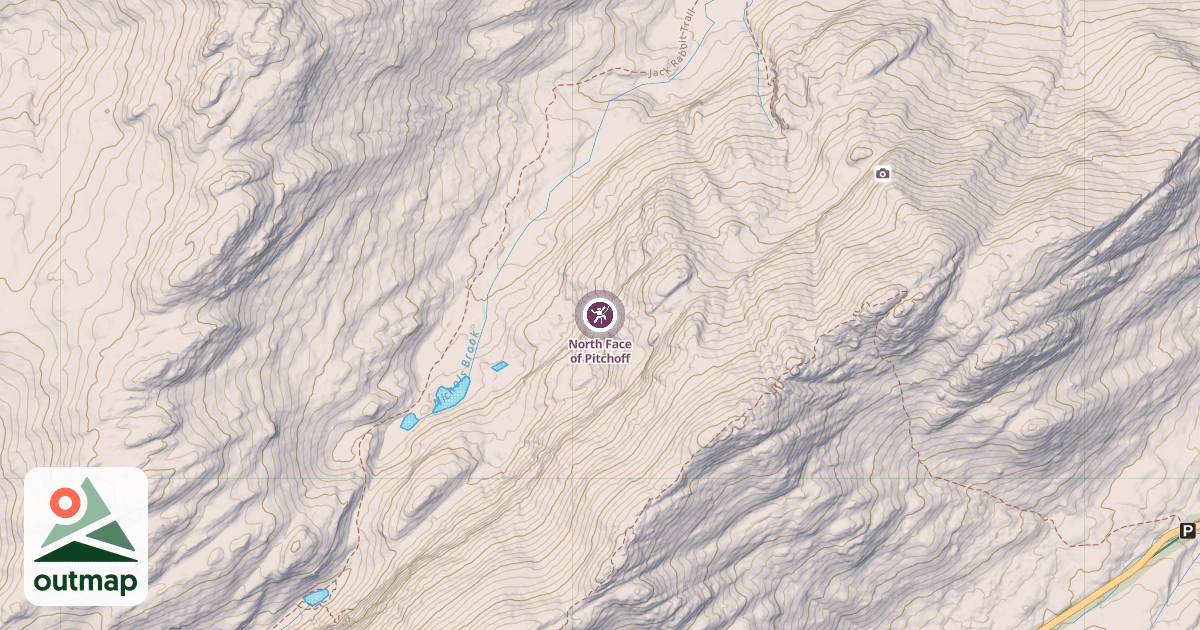 Map of North Face of Pitchoff