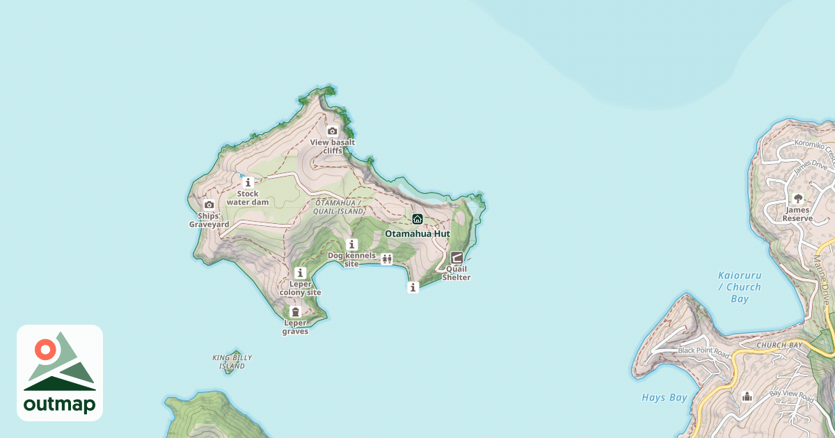 Map of Otamahua Hut