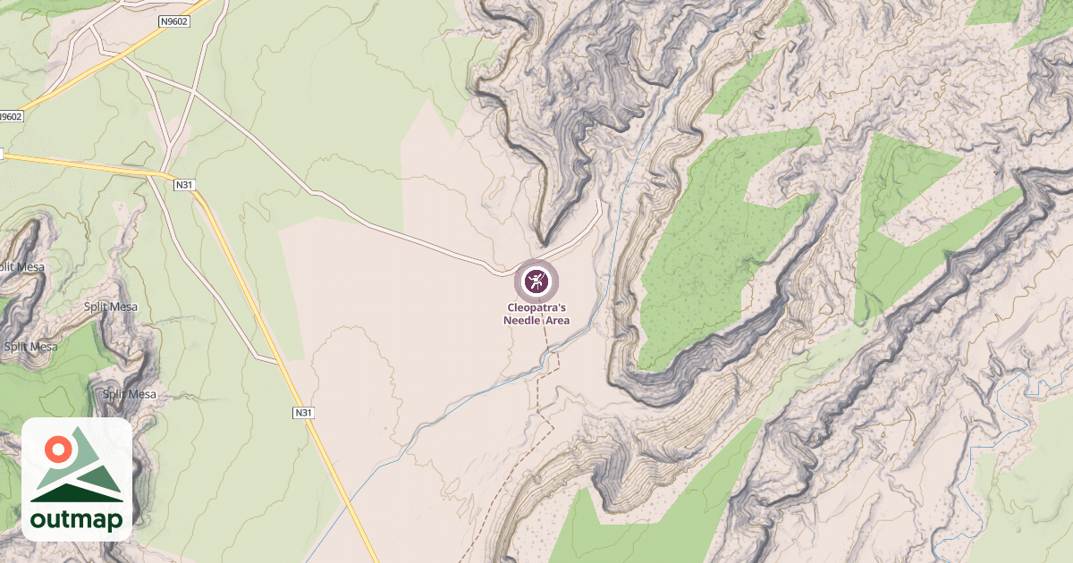 Map of Cleopatra's Needle  Area