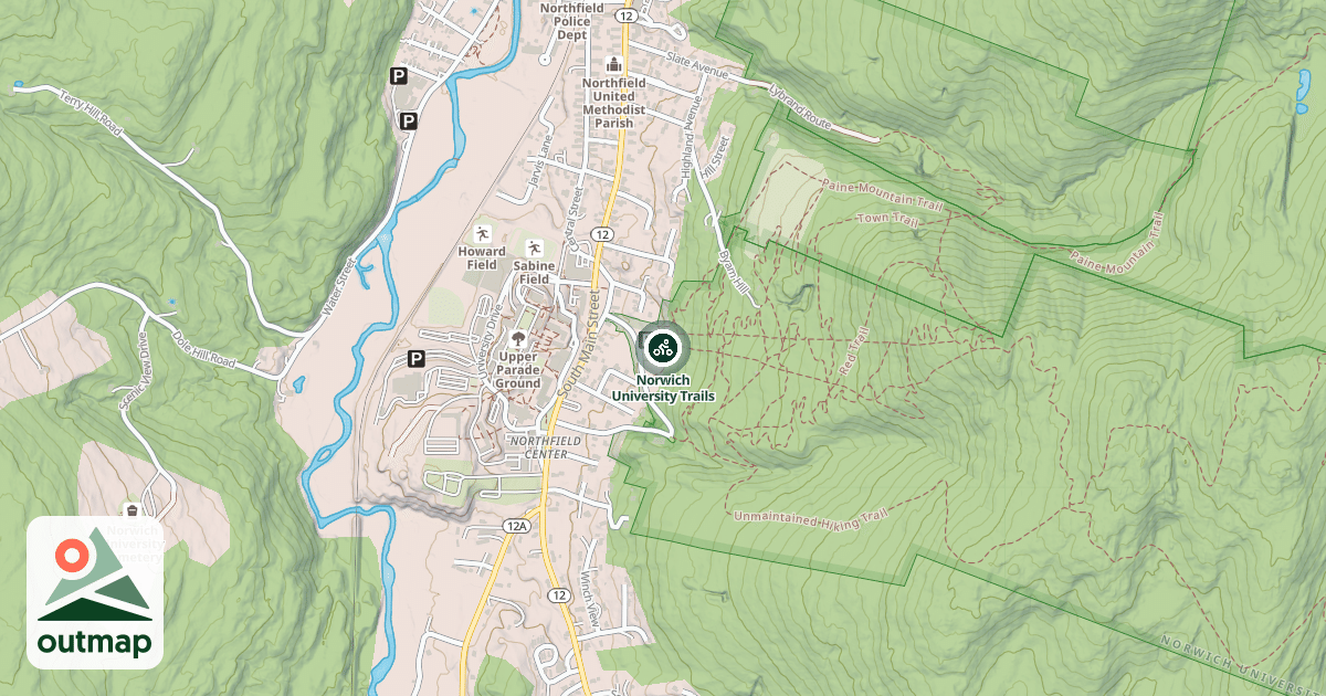 Map of Norwich University Trails