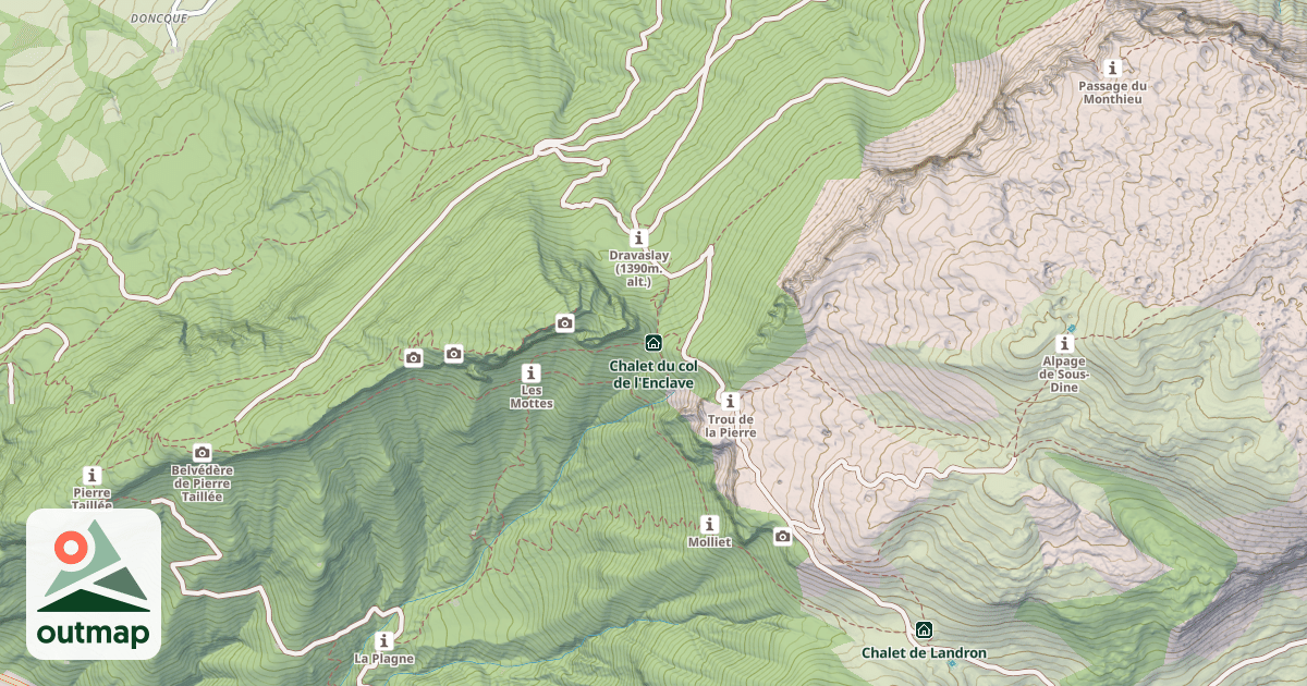 Map of Chalet du col de l'Enclave