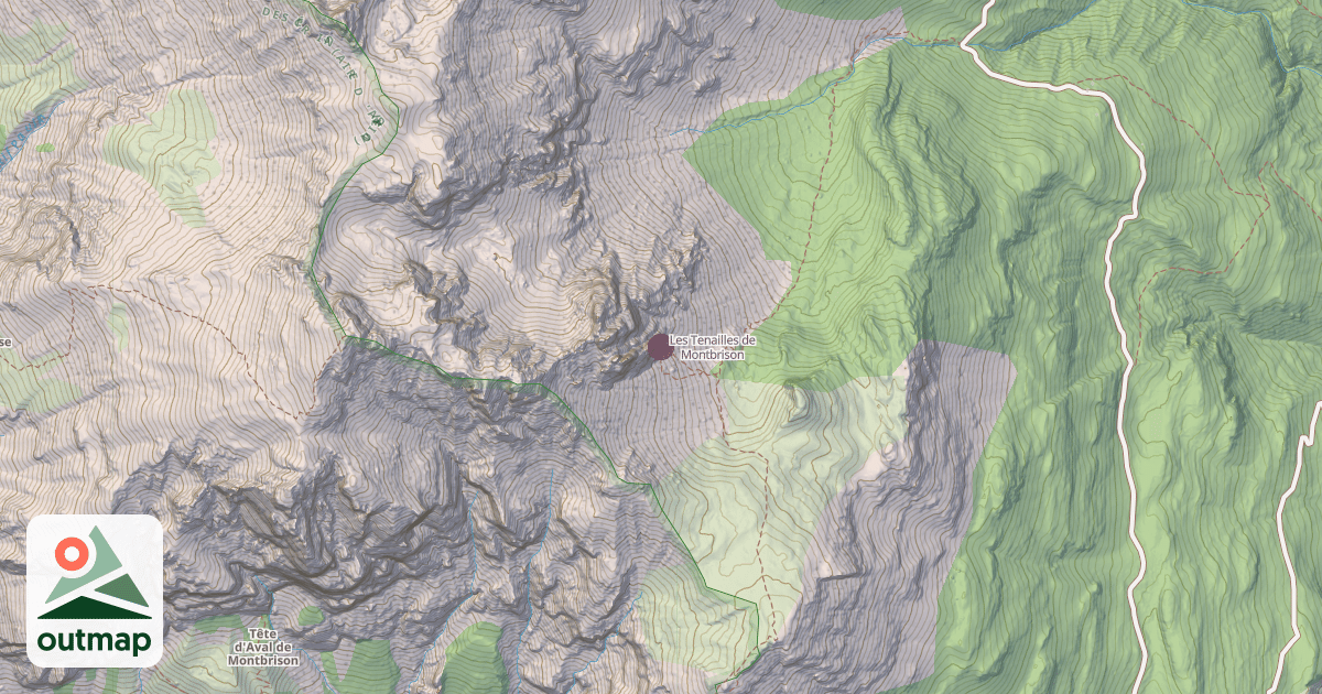 Map of Les Tenailles de Montbrison