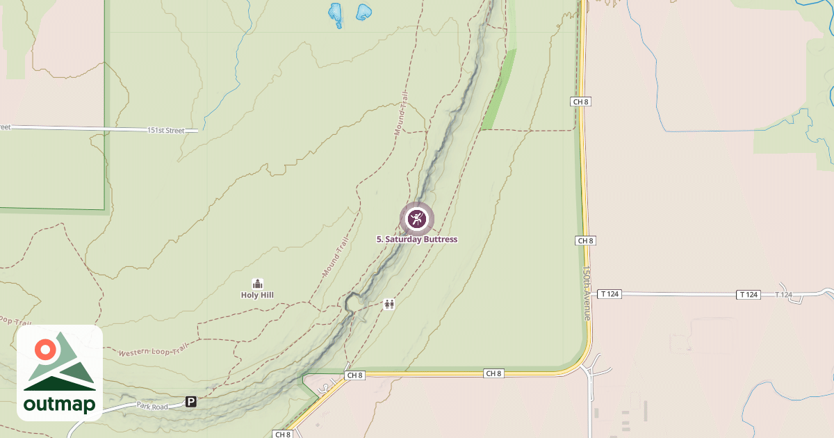 Map of 5. Saturday Buttress