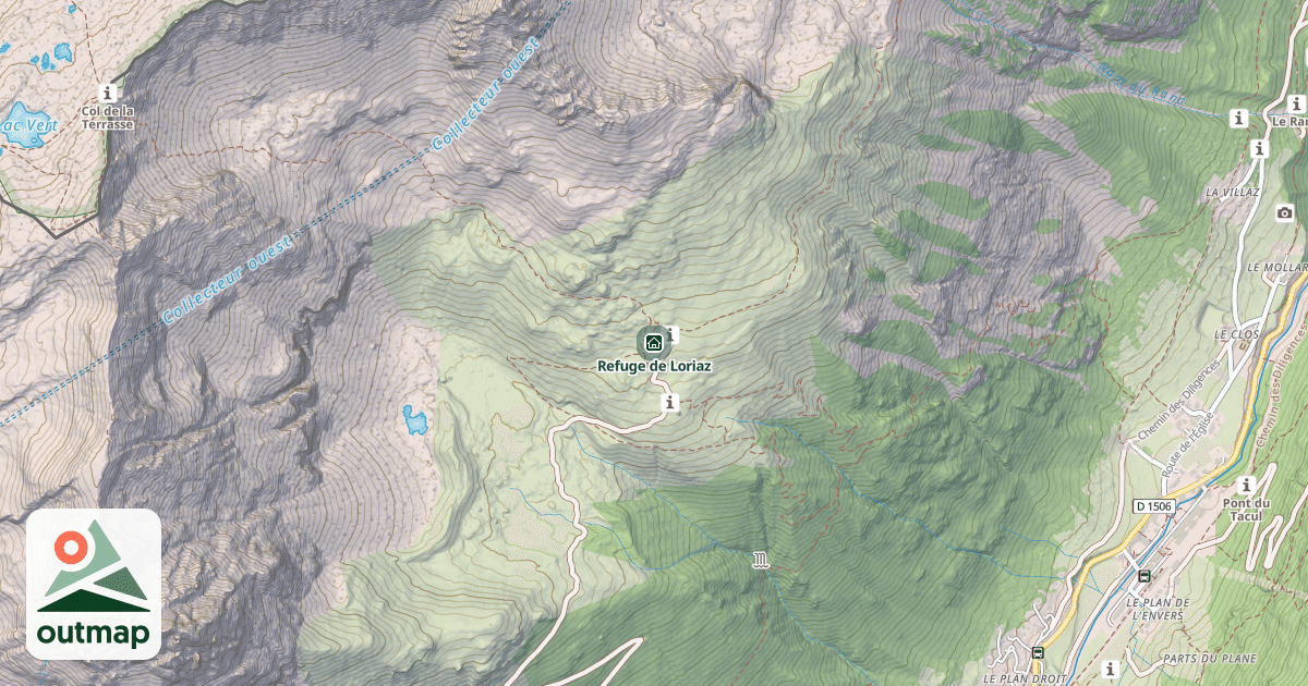 Map of Refuge de Loriaz