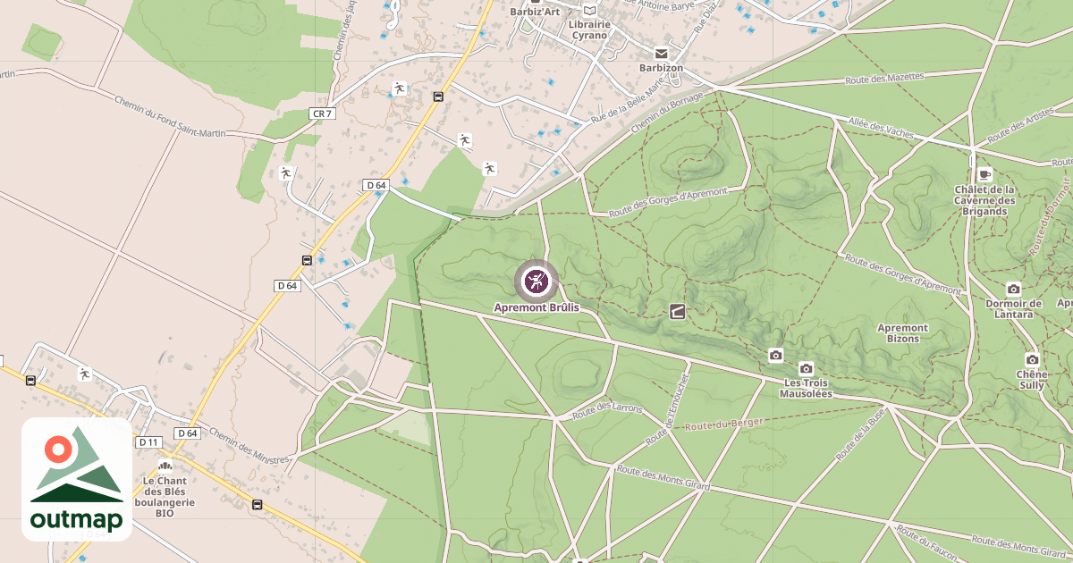 Map of Apremont Brûlis
