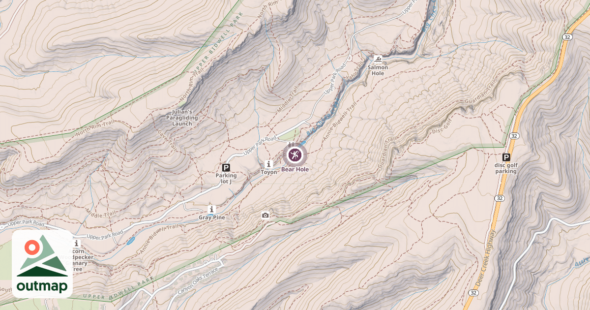 Map of Bear Hole