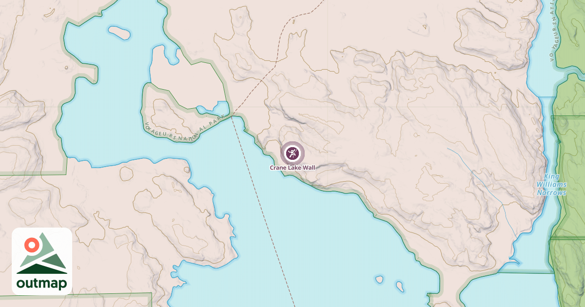 Map of Crane Lake Wall
