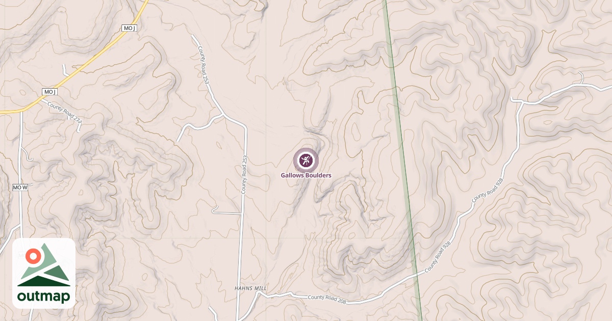 Map of Gallows Boulders