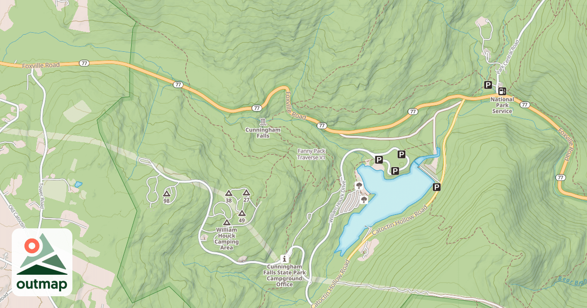 Map of Fanny Pack Traverse