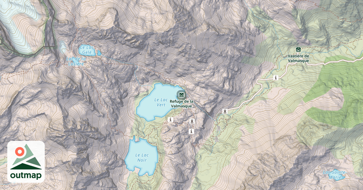 Map of Refuge de la Valmasque