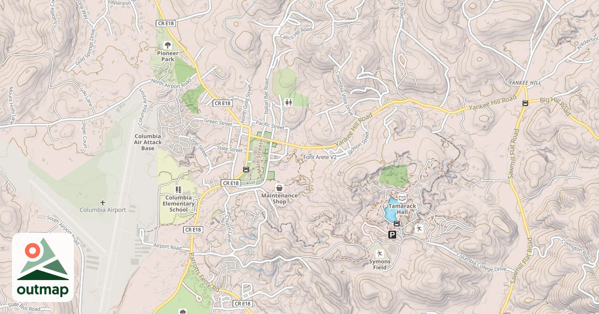 Map of Font Arete
