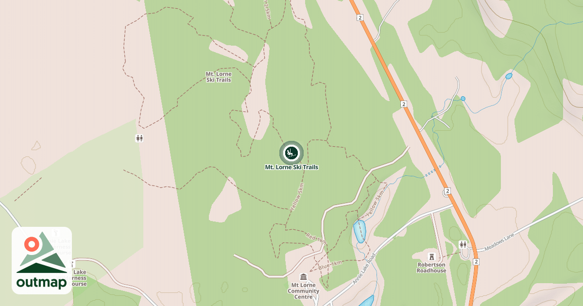 Map of Mt. Lorne Ski Trails