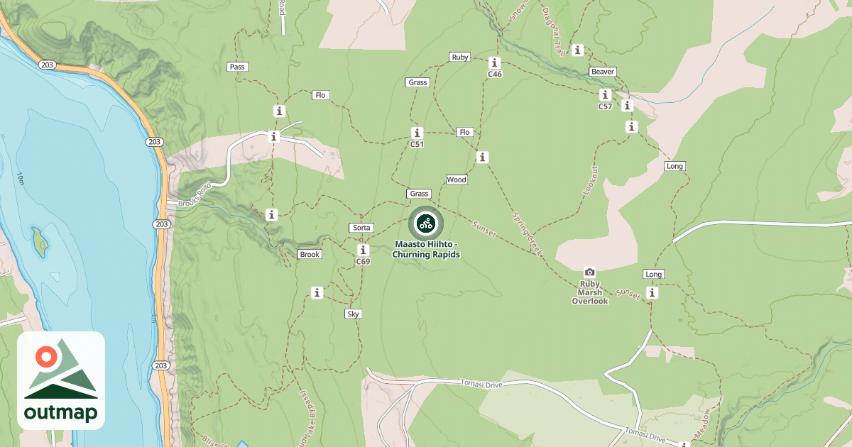 Map of Maasto Hiihto - Churning Rapids