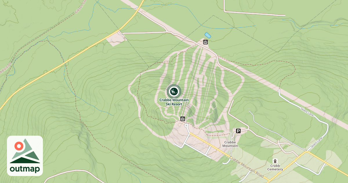 Map of Crabbe Mountain Ski Resort