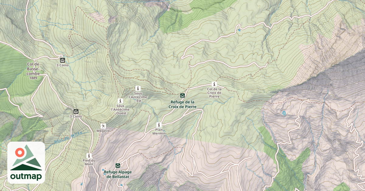 Map of Refuge de la Croix de Pierre