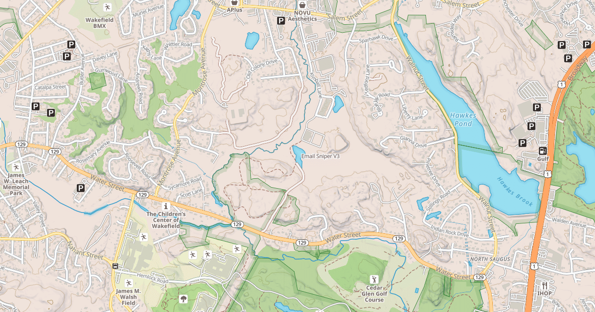 Map preview of Email Sniper