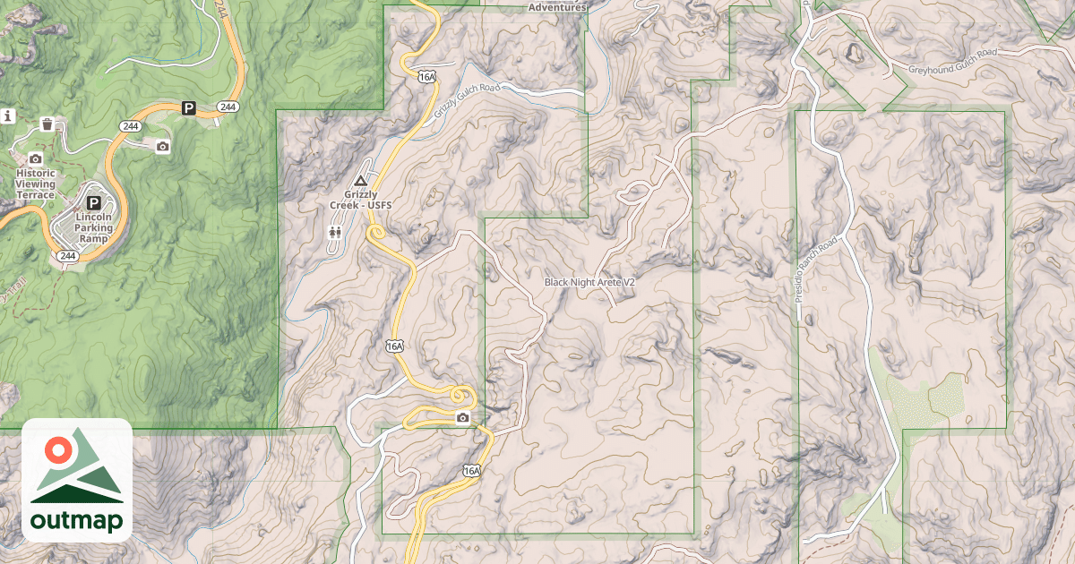 Map of Black Night Arete