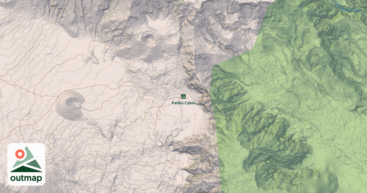 Map of Palikū Cabin