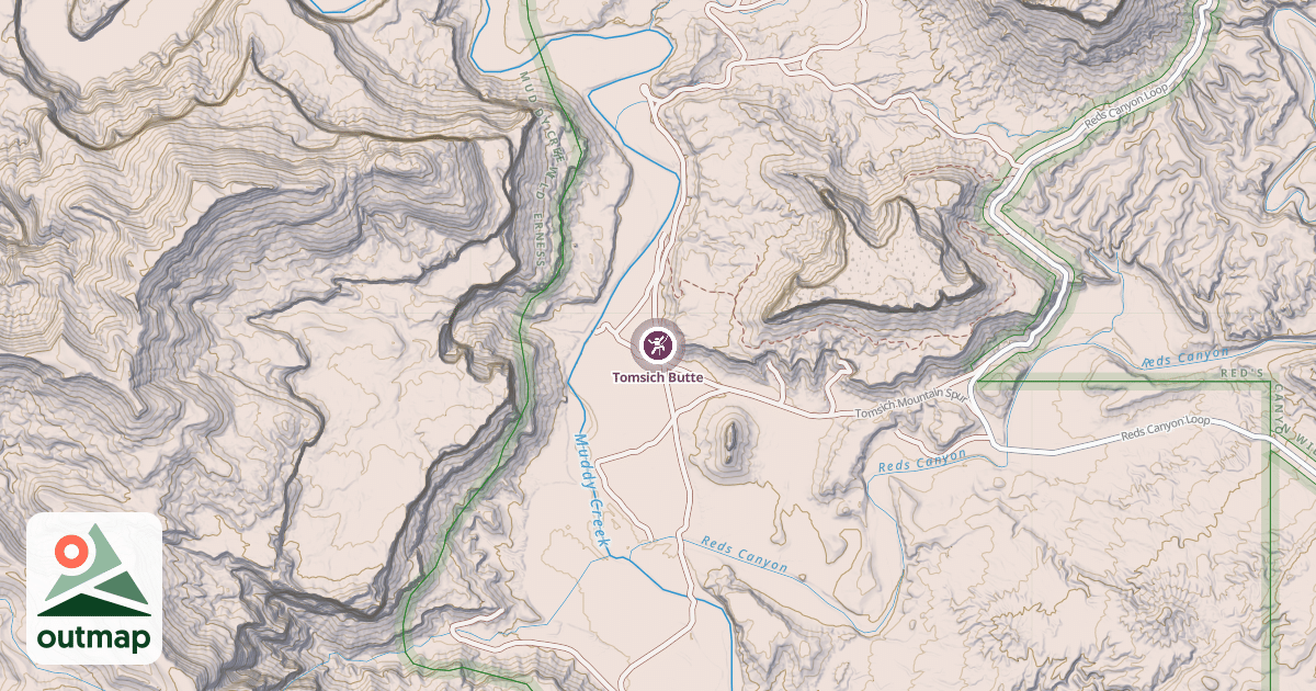 Map of Tomsich Butte
