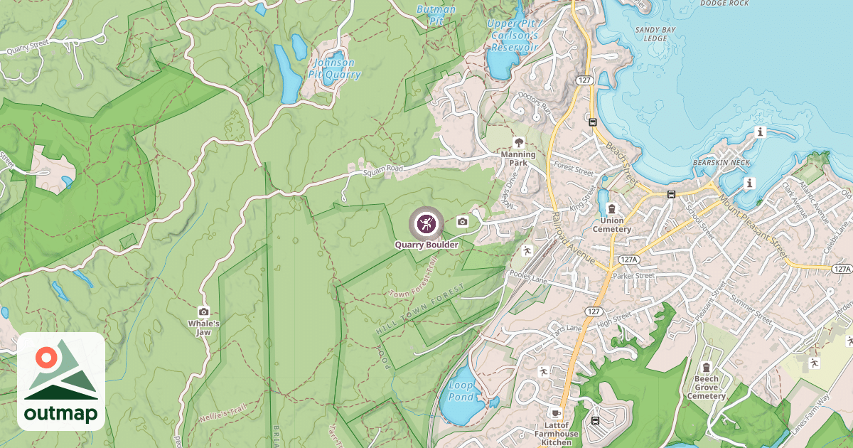 Map of Quarry Boulder