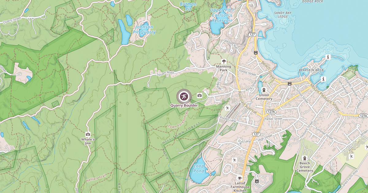 Map preview of Quarry Boulder
