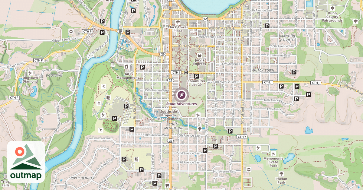 Map of Stout Adventures