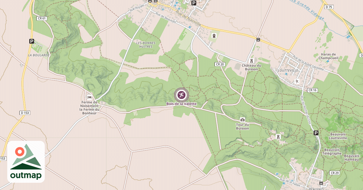 Map of Bois de la Valette