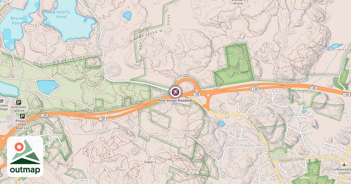 Map of Pine Street Roadside