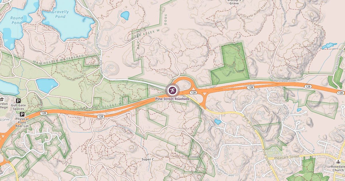 Map preview of Pine Street Roadside