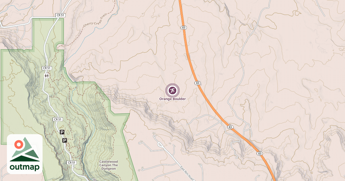 Map of Orange Boulder
