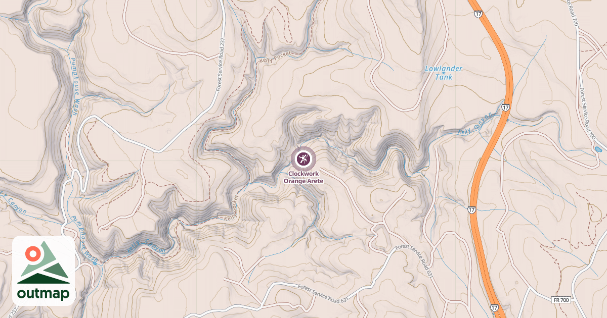 Map of Clockwork Orange Arete