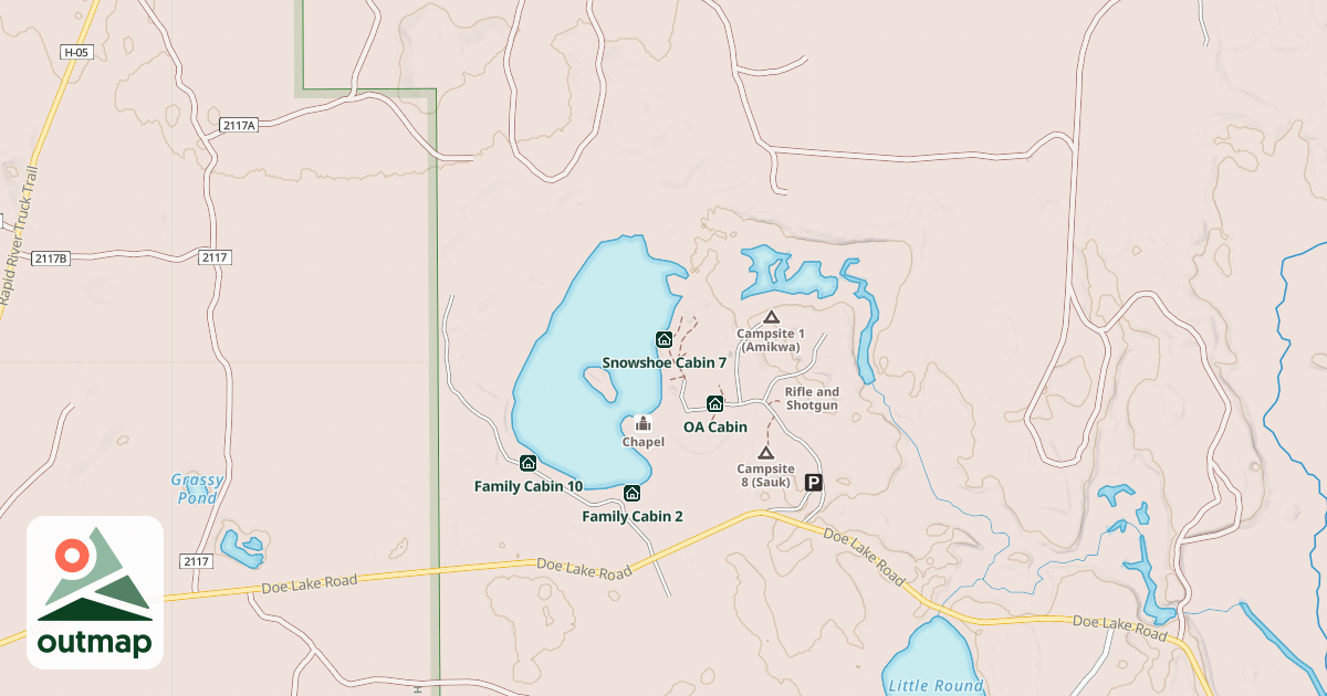 Map of Snowshoe Cabin 5