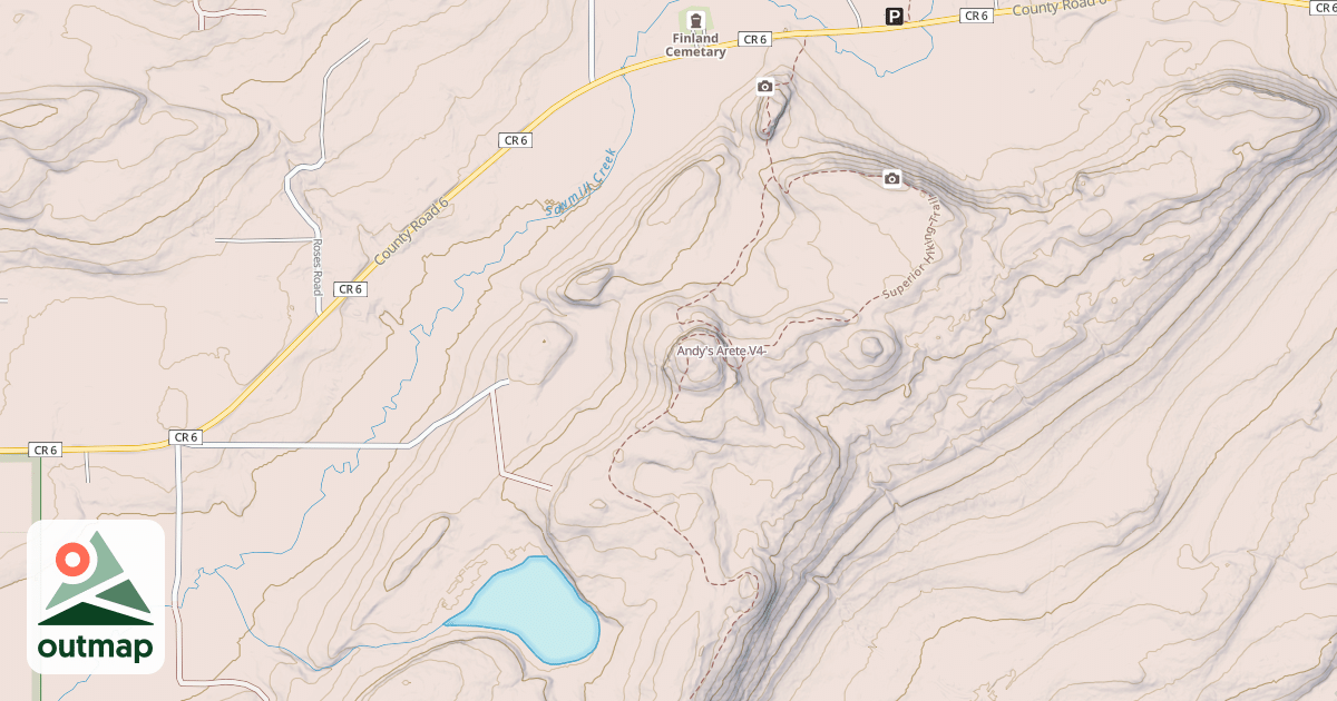 Map of Andy's Arete